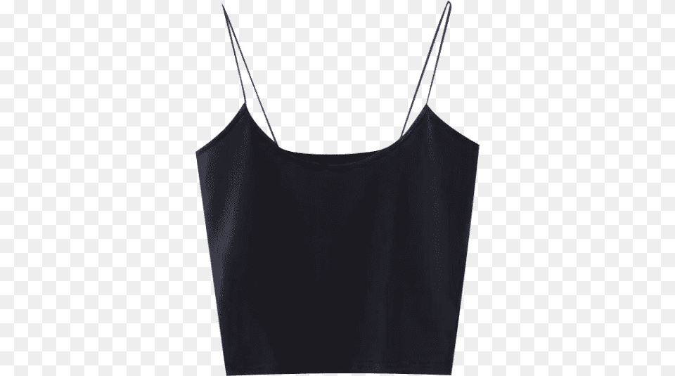 Spaghetti Strap Black Crop Top, Clothing, Tank Top, Accessories, Bag Free Png Download