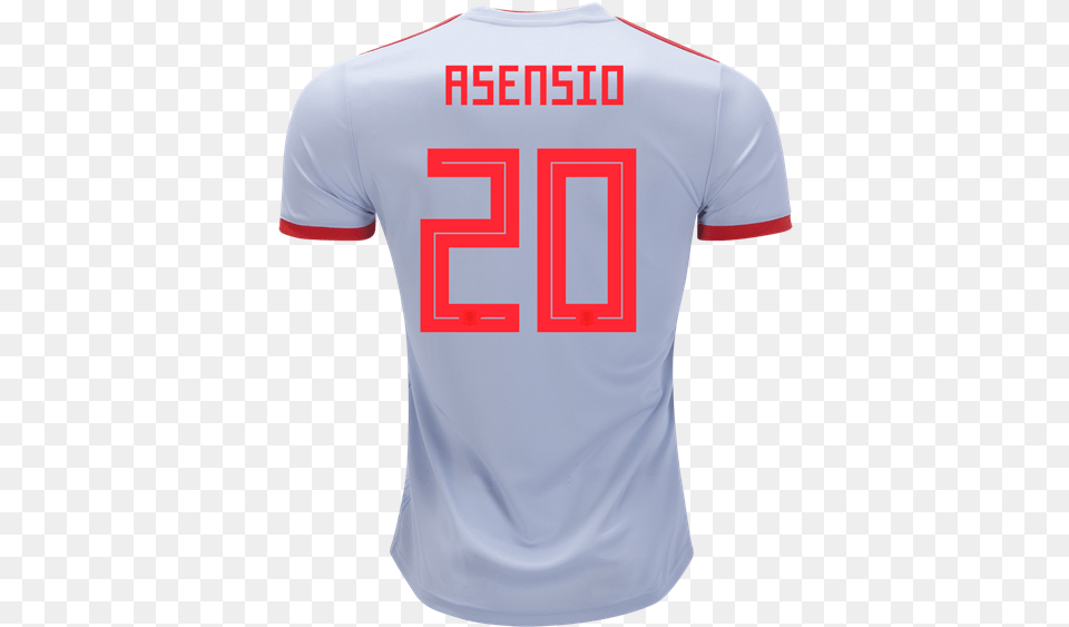 Spain 2018 World Cup Marco Asensio Spain Jersey 2018 Away Jersey, Clothing, Shirt, T-shirt Png