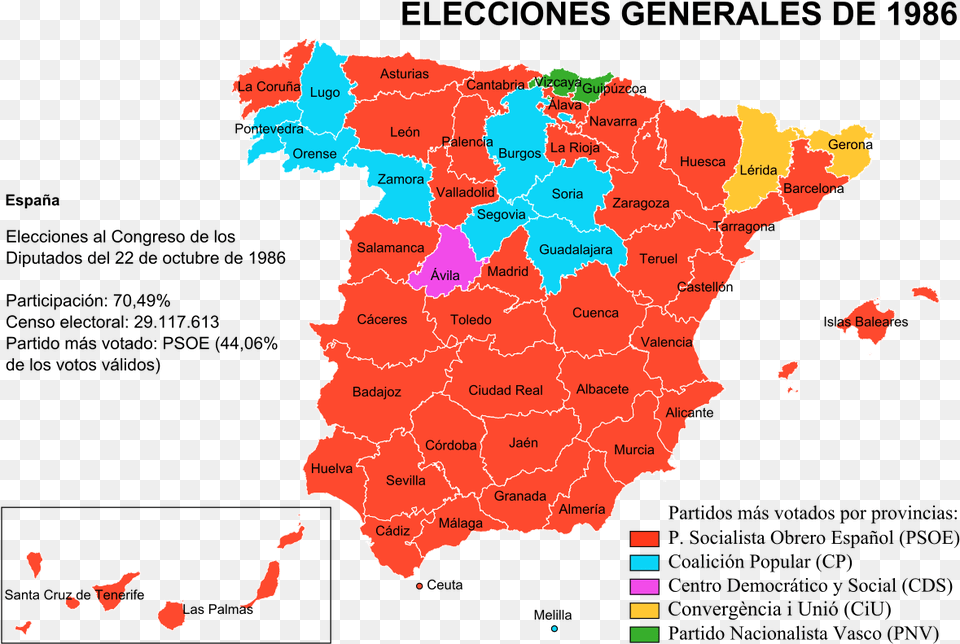 Spain 2019 Election Map, Atlas, Chart, Diagram, Plot Free Png