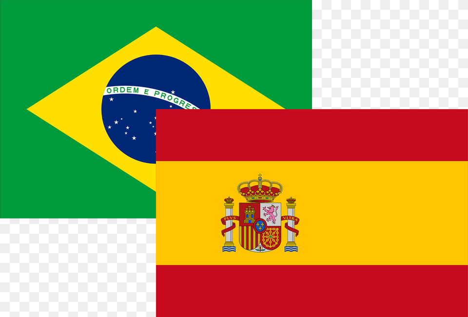 Spain Brazil Flag Clipart Png Image