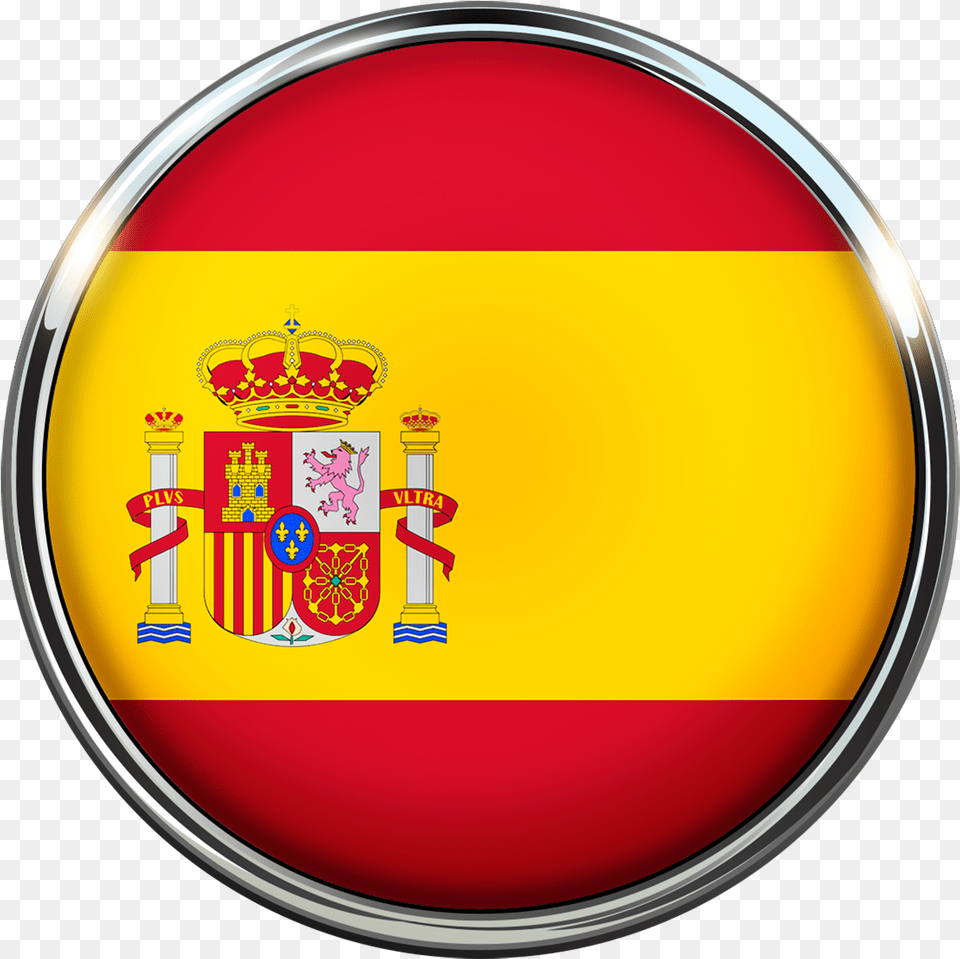 Spain Flag, Emblem, Symbol, Disk Free Transparent Png
