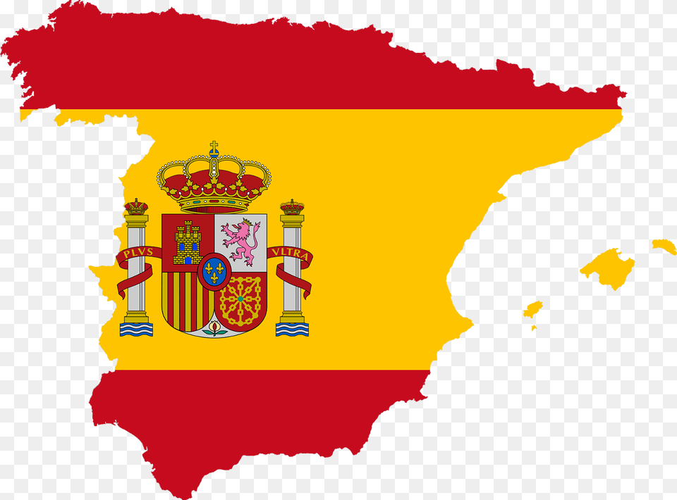 Spain Flag And Map Free Png