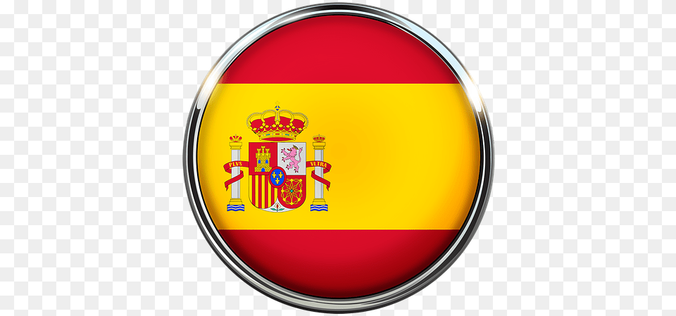 Spain Flag Circle Madrid Spain Flag, Emblem, Symbol, Disk, Logo Png Image
