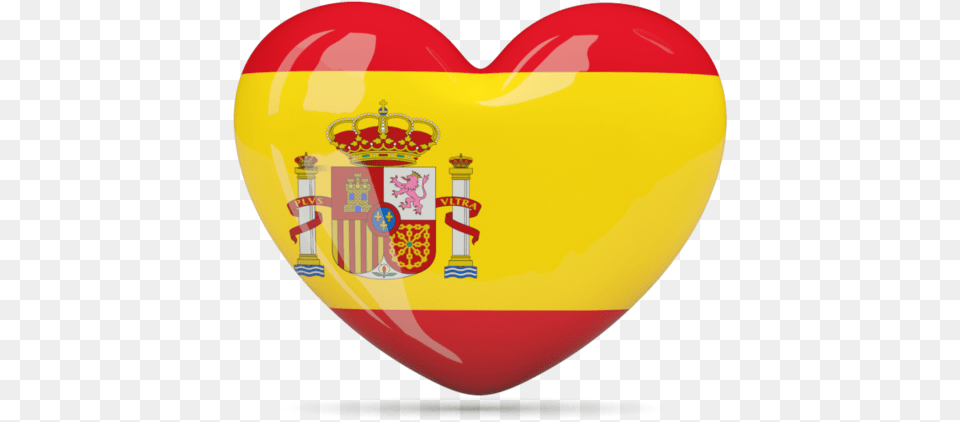 Spain Flag Heart Spain Flag Circle, Balloon Free Transparent Png