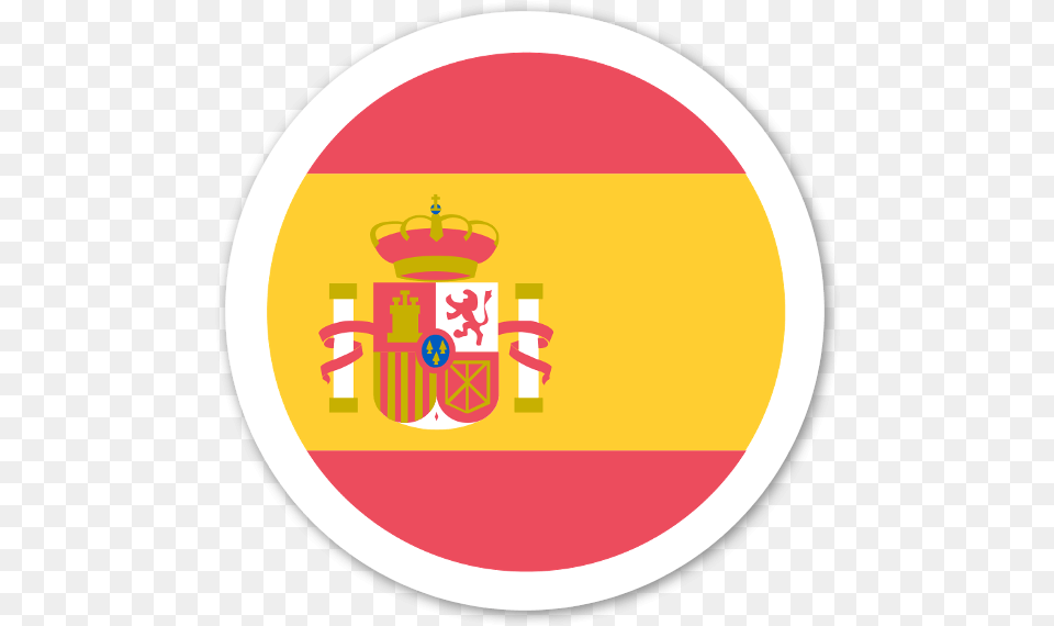 Spain Flag Sticker Spanish Flag Emoji, Logo, Disk Png Image