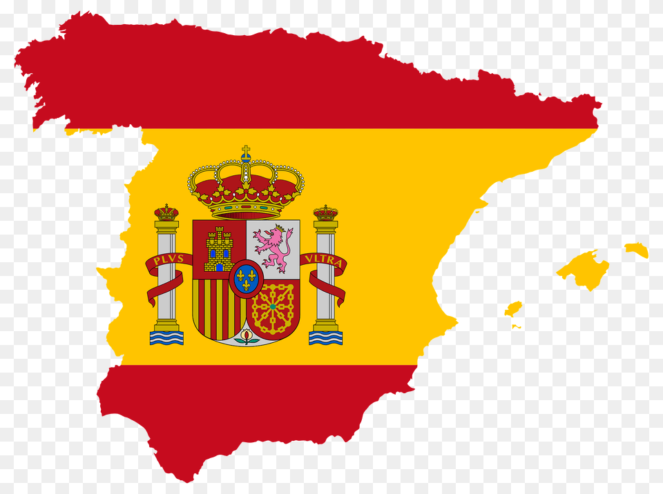Spain Map Flag Clipart, Logo Free Png