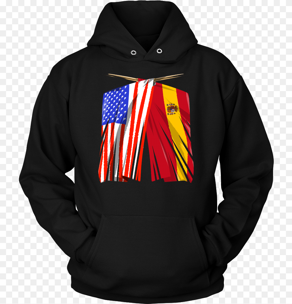 Spanish American Spain And America Pride Flag Hoodie Pokemon Hoodie Mewtwo, Clothing, Knitwear, Sweater, Sweatshirt Free Png
