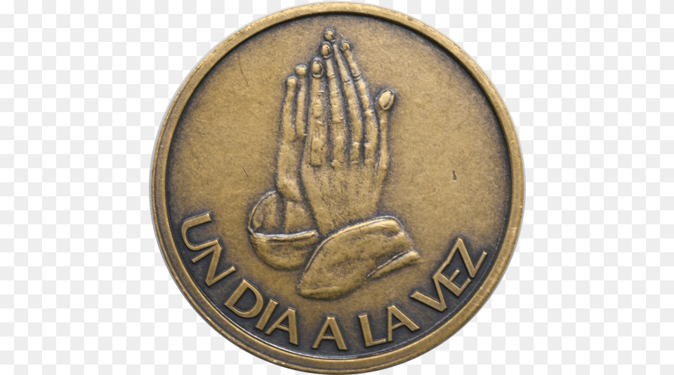 Spanish Antique Bronze Affirmation Token Sign Language, Coin, Money Png Image