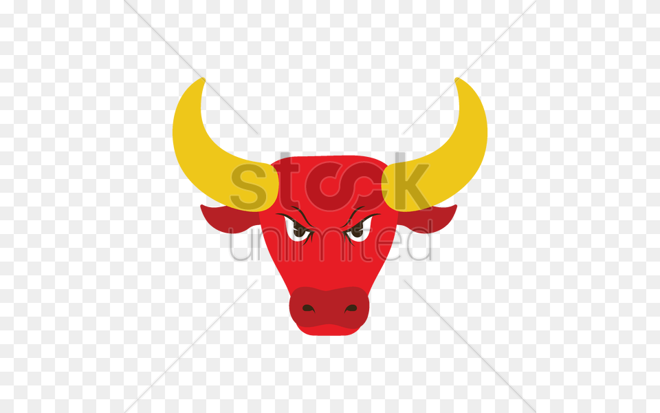 Spanish Bull Head Vector Animal, Mammal, Cattle, Livestock Png Image