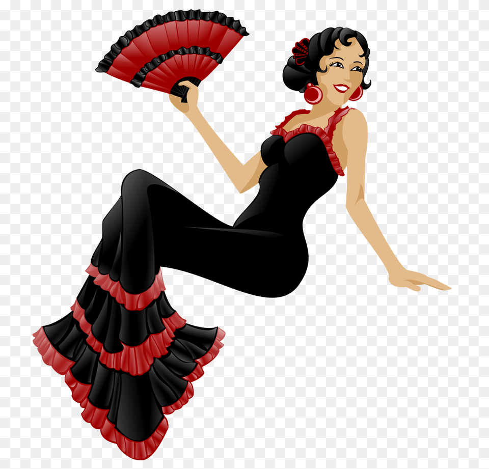 Spanish Culture Dance Clipart, Flamenco, Dance Pose, Dancing, Person Free Png