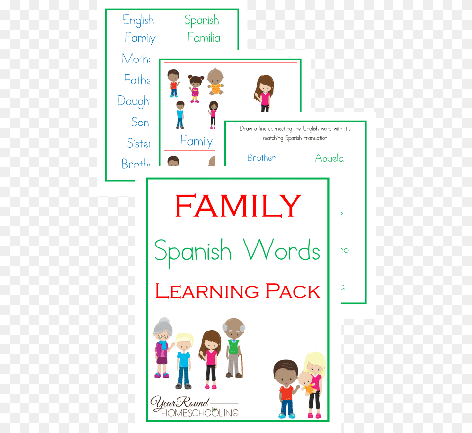 Spanish Family Words Spanish Family Spanish Words Spanish Family Words, Book, Comics, Publication, Advertisement Free Transparent Png