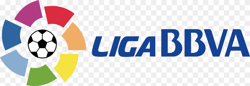 Spanish Football League Logo La Liga Logo Transparent, Recycling Symbol, Symbol, Ball, Soccer Png Image