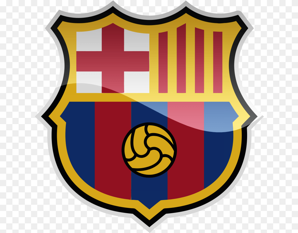 Spanish La Liga Hd Football Logos Transparent Barcelona Logo, Armor, Shield, Dynamite, Weapon Free Png Download