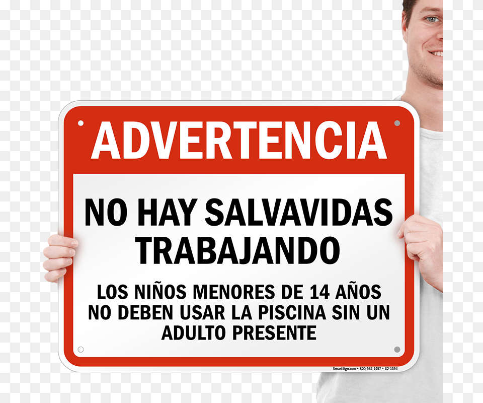 Spanish No Lifeguard On Duty Sign Sign, Advertisement, Symbol, Adult, Person Png Image