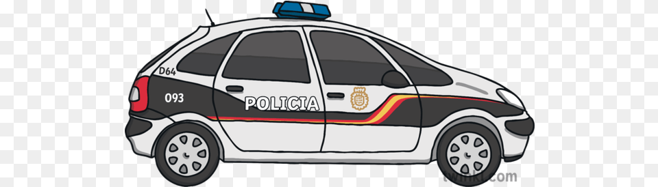 Spanish Police Car Mandarin Translation Transport Police Car, Police Car, Transportation, Vehicle Png Image