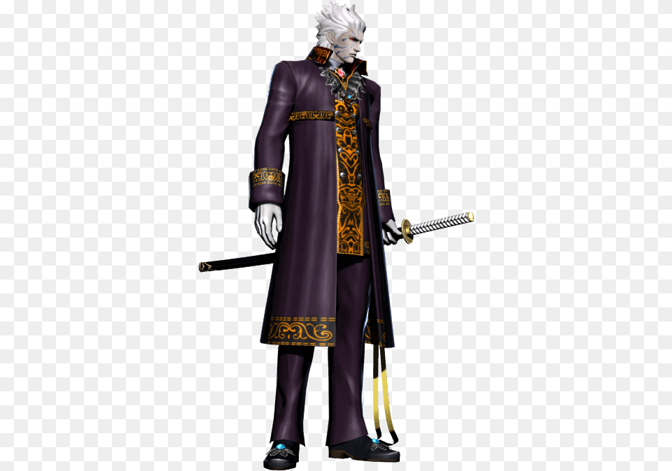 Sparda Human Form Devil May Cry 3 Sparda Costume, Clothing, Weapon, Sword, Person Png
