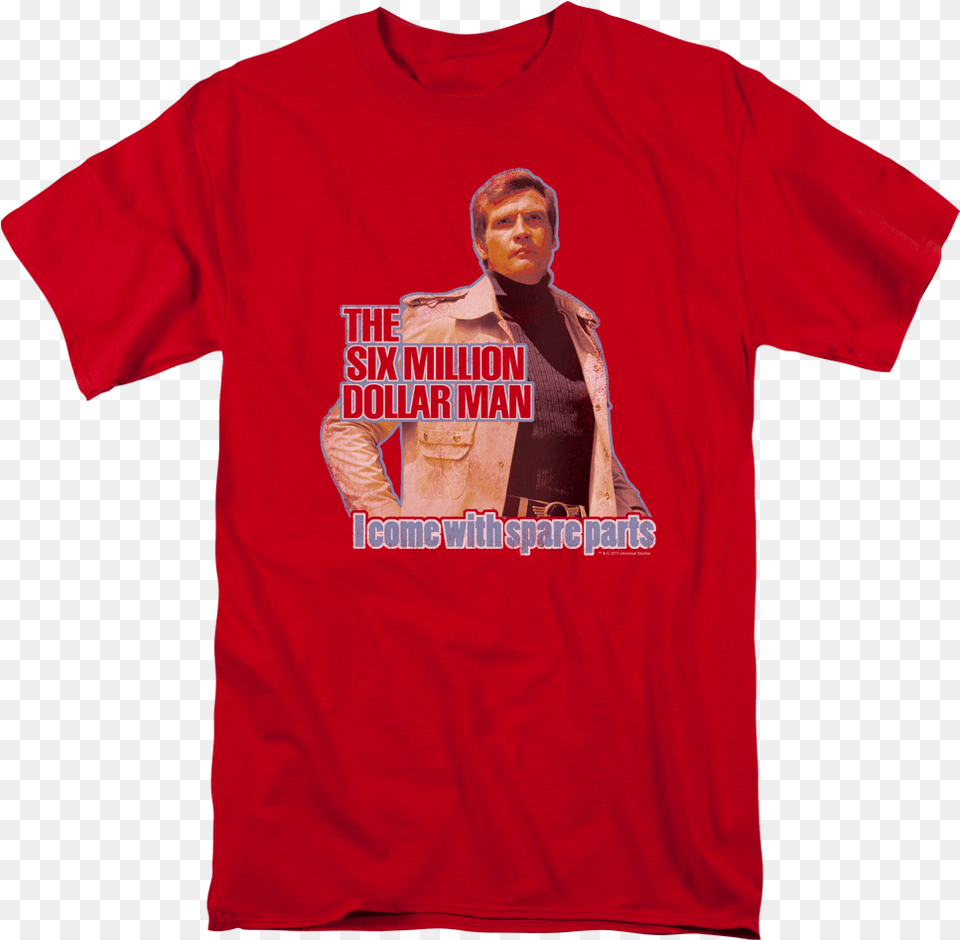 Spare Parts Six Million Dollar Man T Shirt Ivan Drago Shirt, Clothing, T-shirt, Adult, Male Png