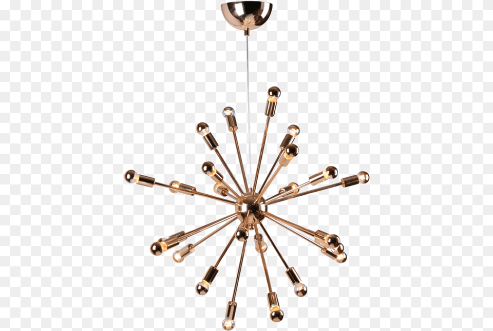 Spark Gold Latitude Run Satterfield 24 Light Sputnik Chandelier, Lamp Free Transparent Png