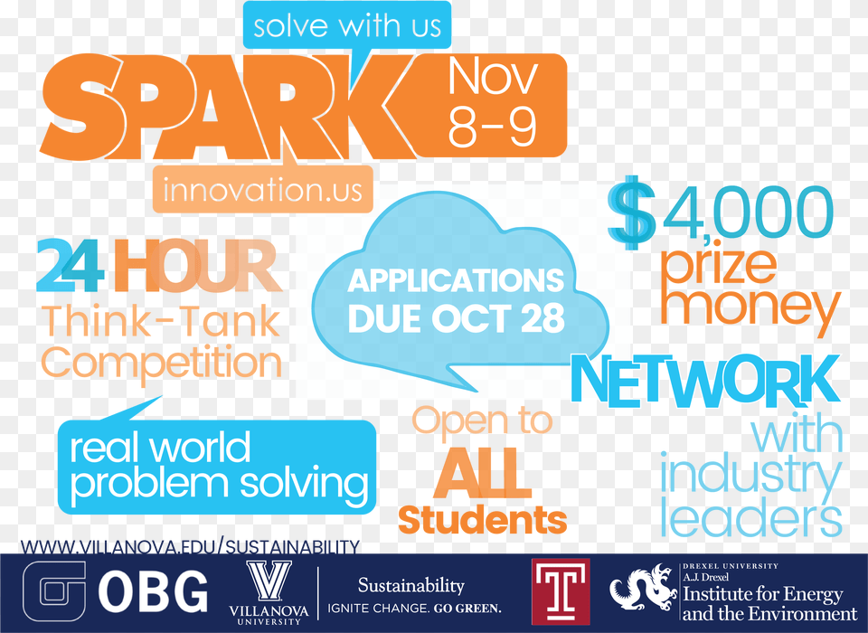 Spark Innovation Competition Drexel University, Advertisement, Poster, Scoreboard, Text Free Png Download