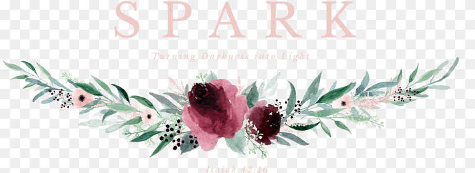 Spark Logo Watercolor Flower Banner, Plant, Rose, Advertisement, Accessories Free Png Download
