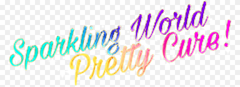 Sparkl Ng World Pretty Cure Calligraphy, Text Free Png