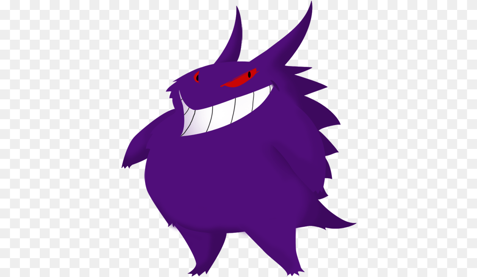 Sparkle Butt The Gengar Cartoon, Purple, Animal, Fish, Sea Life Png