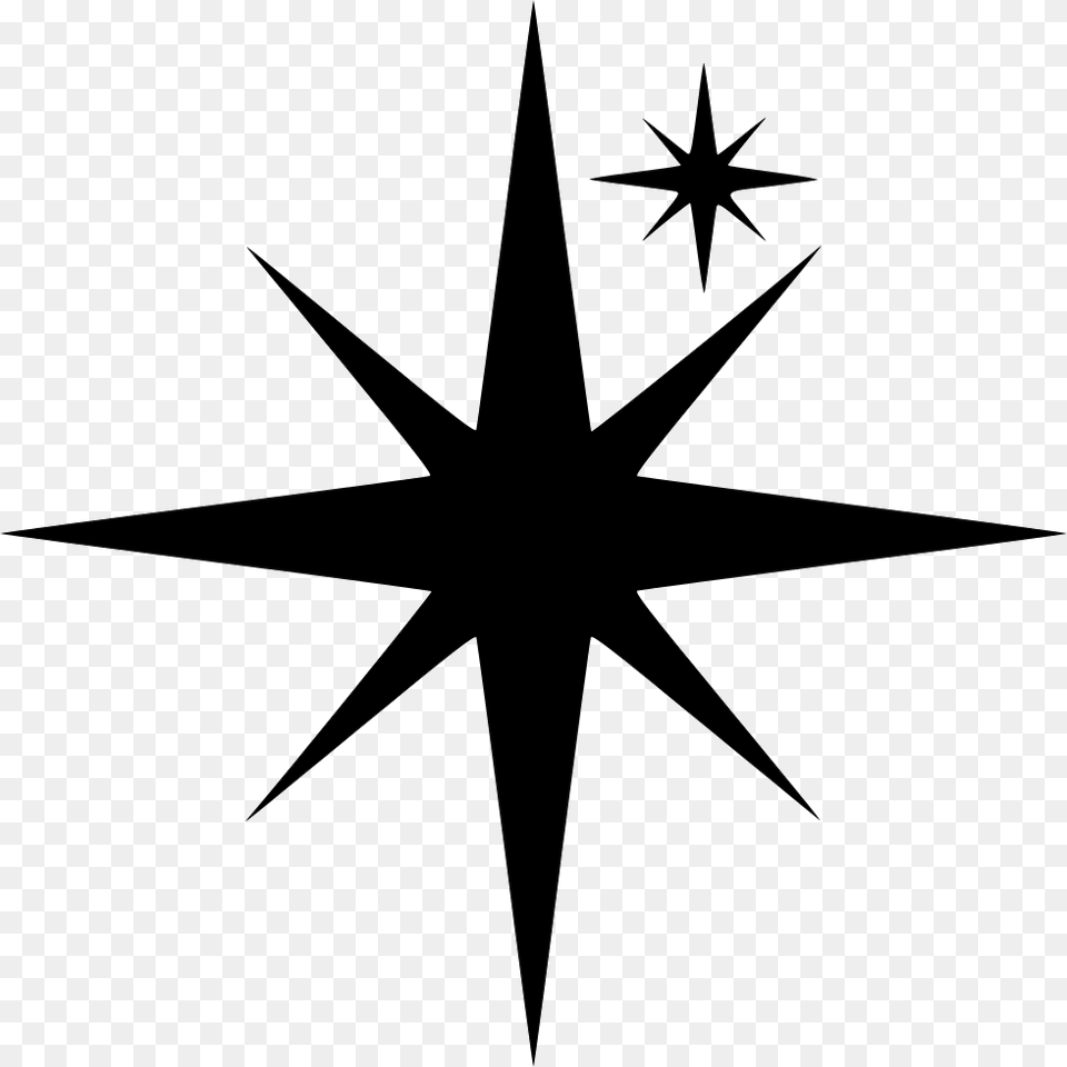 Sparkle Clipart Black And White, Star Symbol, Symbol, Cross Png