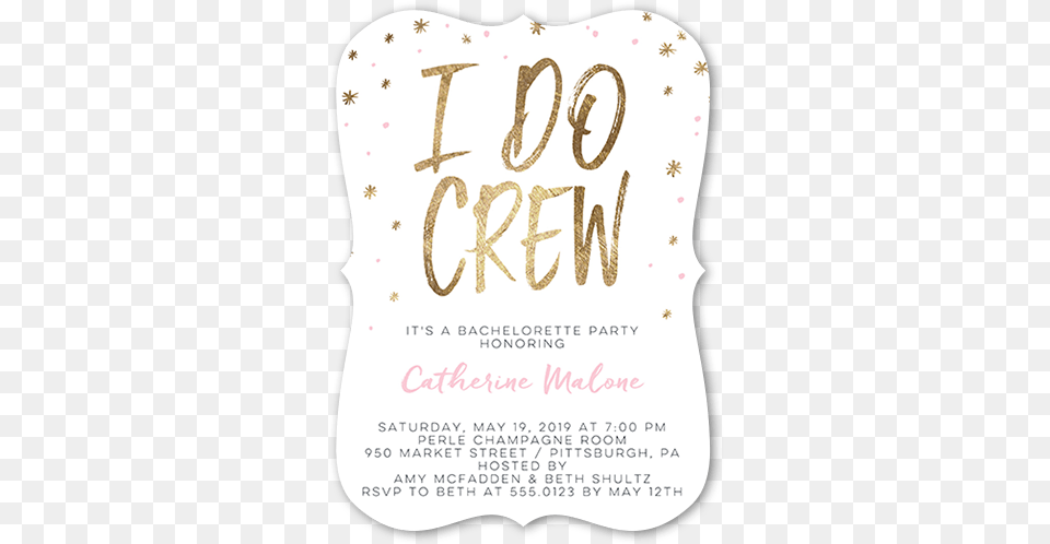 Sparkle Crew 5x7 Stationery Card For Party, Text Free Transparent Png