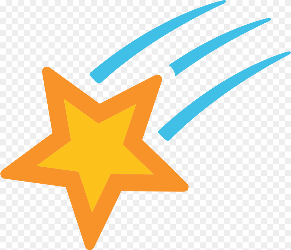 Sparkle Emoji Shooting Star Emoji Full Size Android Shooting Star Emoji, Star Symbol, Symbol, Blade, Dagger Png