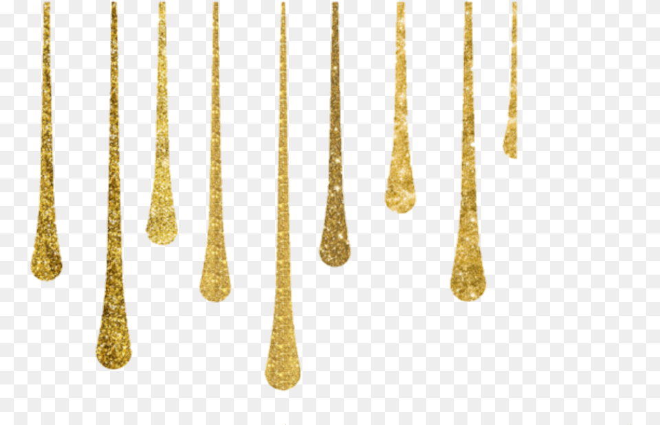 Sparkle Glitter Gold Gold Drip Transparent Background, Cutlery, Spoon Png