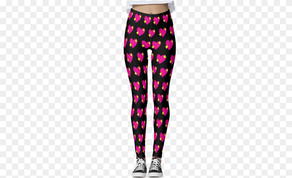 Sparkle Heart Thick Band Leggings Hd Leggings, Clothing, Hosiery, Tights, Pants Free Png Download