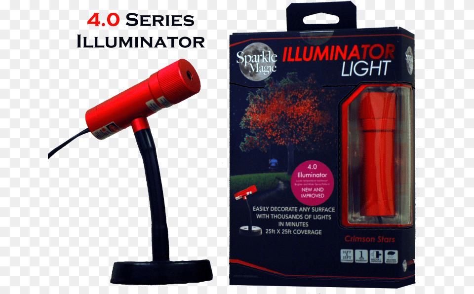 Sparkle Magic Illuminator Sparkle Magic Illuminator 40 Series 3 Light Set Red, Electrical Device, Microphone, Lamp, Appliance Png Image