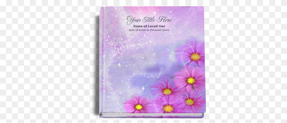 Sparkle Perfect Bind 8x8 Memorial Funeral Guest Book Garden Cosmos, Publication, Flower, Plant, Daisy Free Transparent Png