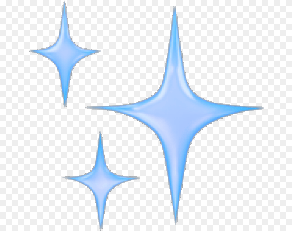 Sparkle Sparklemoji Glitter Emoji Blue Purple Blue Star Stickers Aesthetic, Symbol, Star Symbol, Animal, Fish Free Png Download