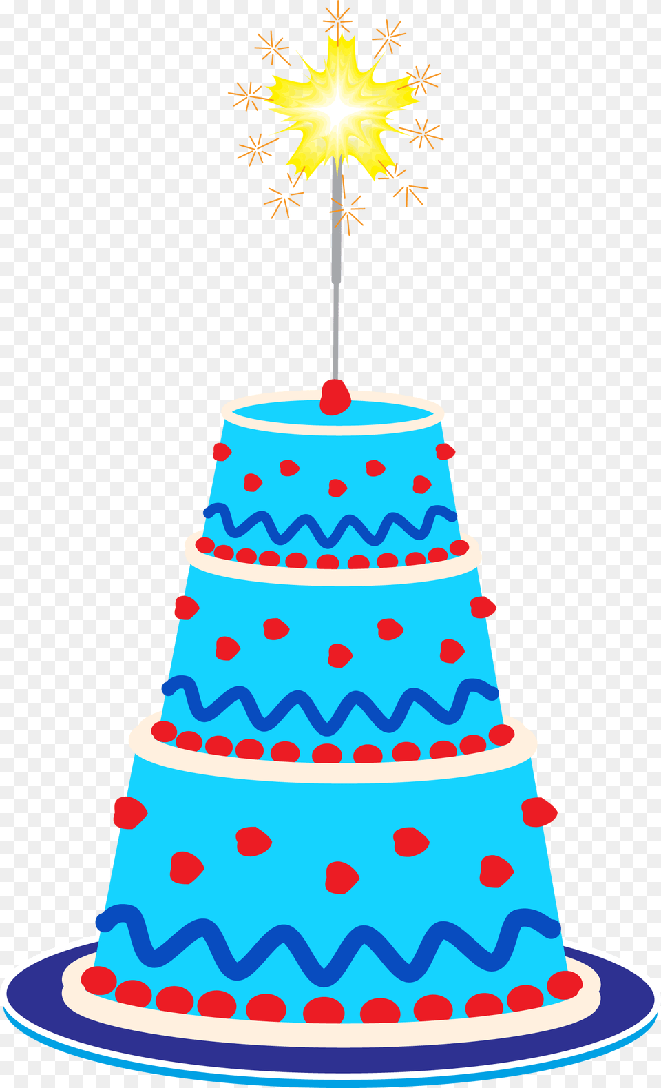 Sparkler, Birthday Cake, Cake, Cream, Dessert Png Image