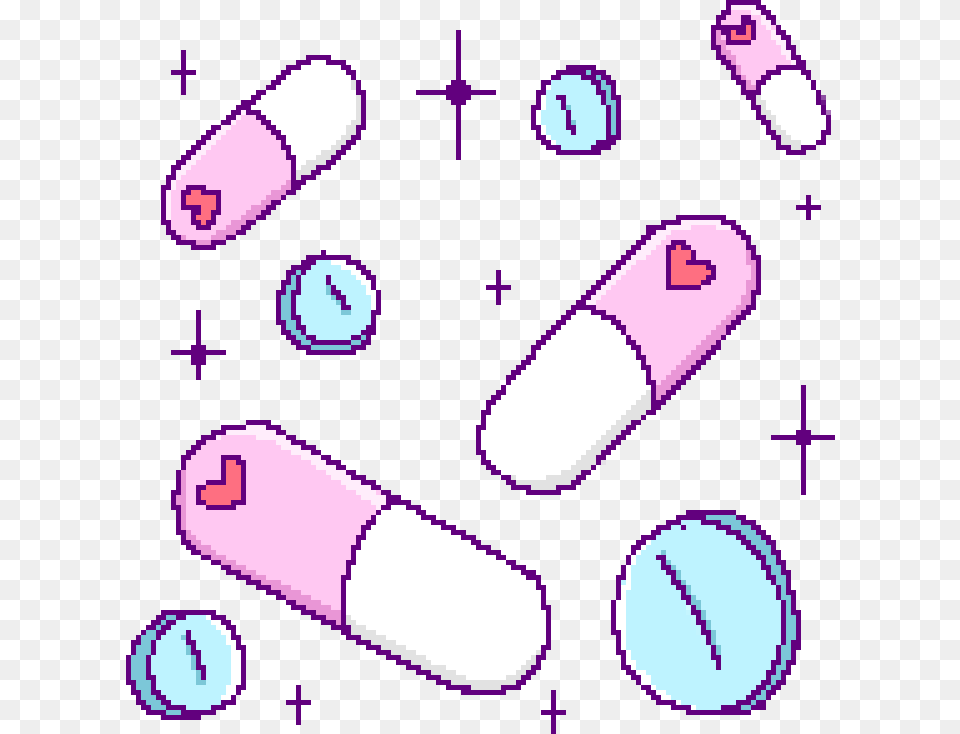Sparkles Clipart Kawaii Pixel Pill, Medication, Capsule, Person Free Transparent Png