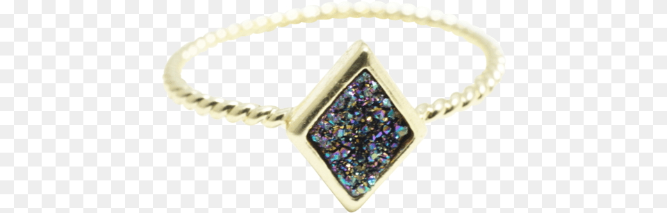 Sparkles Diamond Rainbow Druzy Ring Ring, Accessories, Gemstone, Jewelry, Ornament Free Png