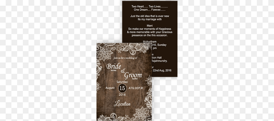 Sparkling Brown Shadig Portrait Wedding Invitation Marriage Wedding Invitation Cards, Blackboard, Lace, Text Free Png Download