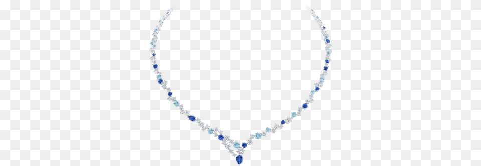 Sparkling Cluster By Harry Winston Sapphire Aquamarine Necklace, Accessories, Jewelry, Bead, Bead Necklace Png Image