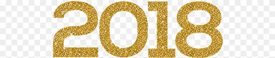 Sparkling Gold 2018 Gold Clipart, Number, Symbol, Text Free Png Download