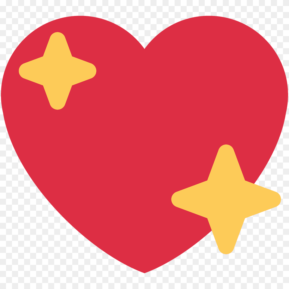Sparkling Heart Emoji Clipart, Symbol, Star Symbol Free Transparent Png