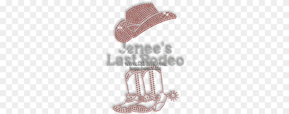 Sparkling Jenee39s Last Rodeo Cowboy Boots And Hat Rhinestone Cowboy, Clothing, Advertisement, Chandelier, Lamp Free Png