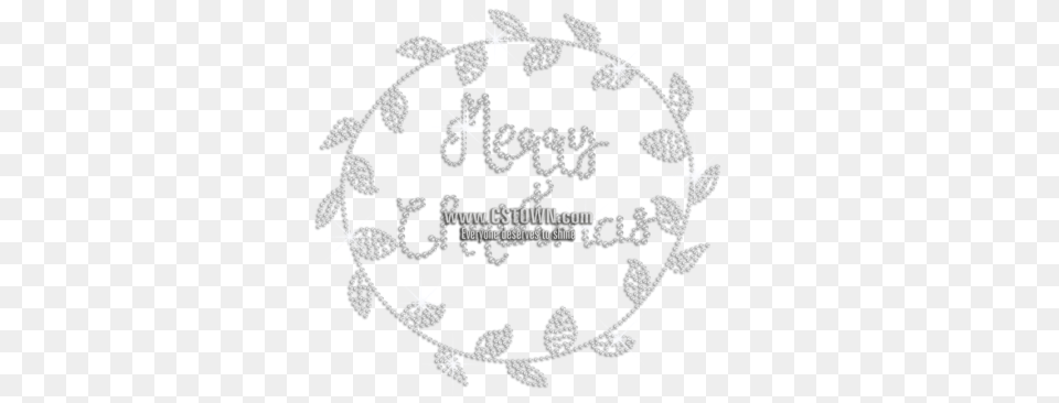 Sparkling Merry Christmas Rhinestone Motif With Wreath Christmas Day, Accessories, Nature, Outdoors, Jewelry Free Png Download