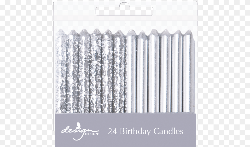 Sparkling Silver Birthday Candles, Aluminium, Fence, Picket Png