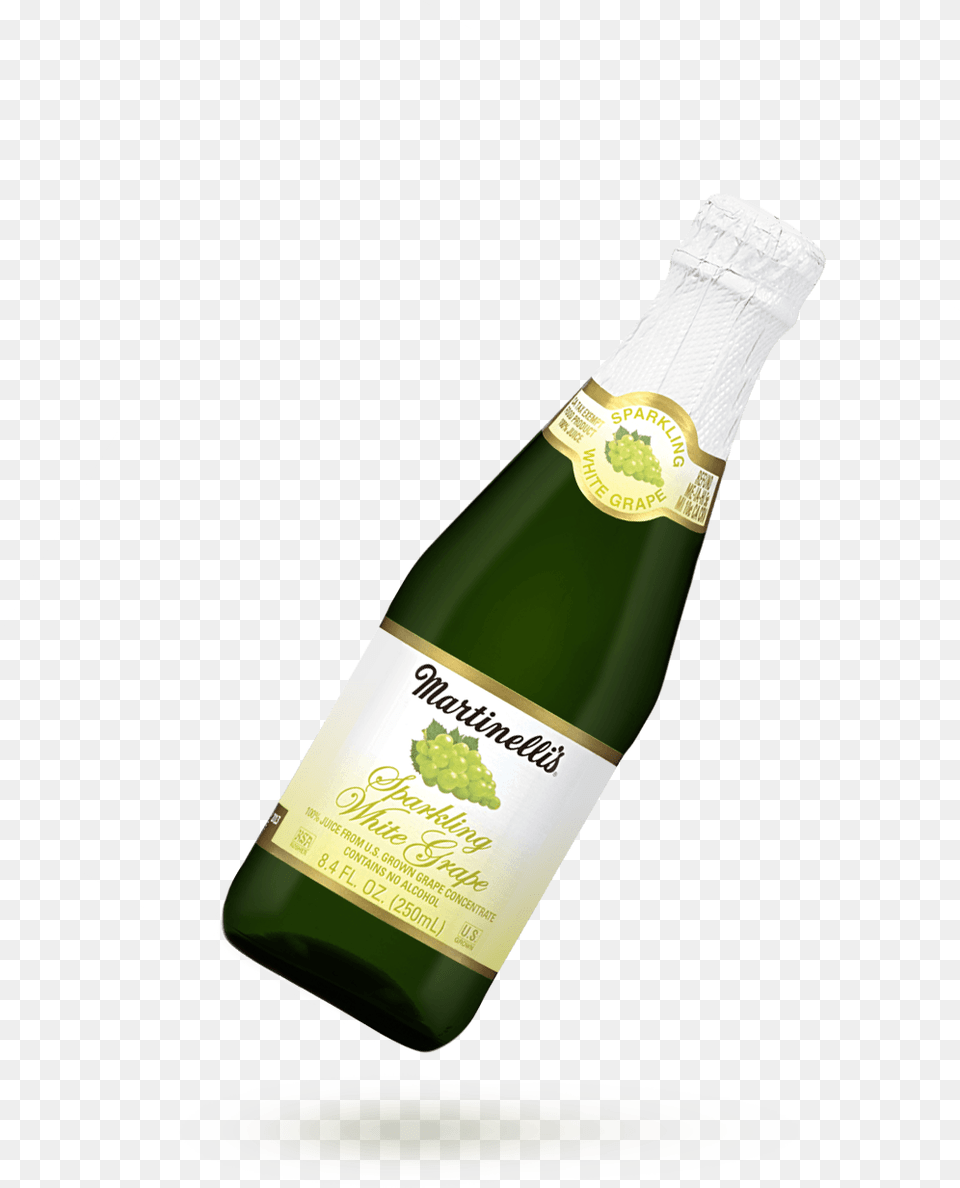 Sparkling White Grape Juice Singles, Alcohol, Beer, Beverage, Bottle Png Image