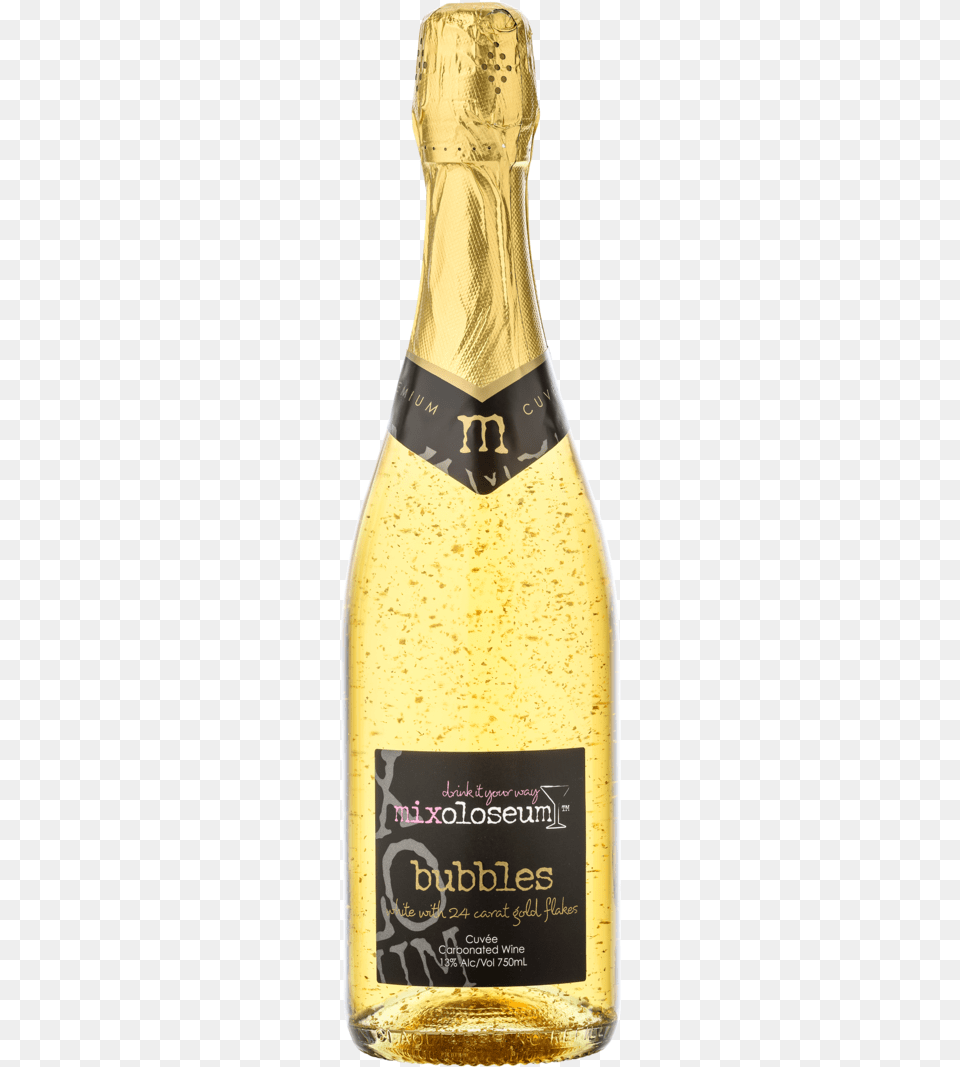 Sparkling White Wine With 24 Carat Gold Flakes 750ml Carat, Alcohol, Beer, Beverage, Bottle Png Image