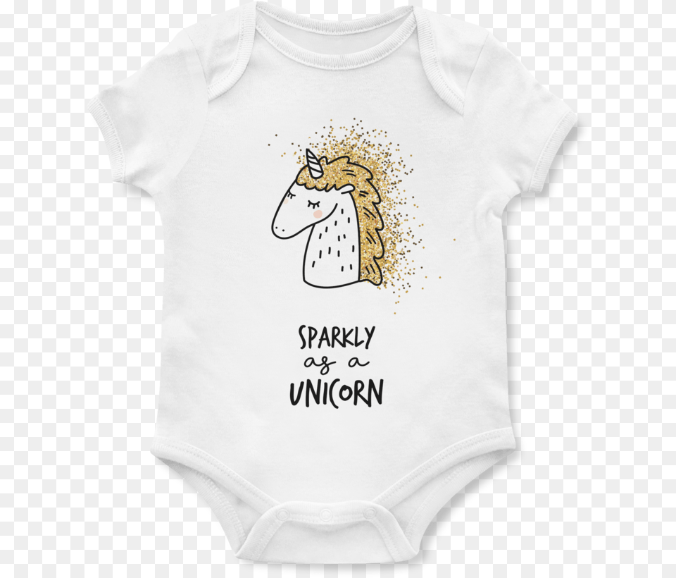 Sparkly As A Unicorn Baby Onesie Rough Collie, Clothing, T-shirt, Stain, Person Png Image