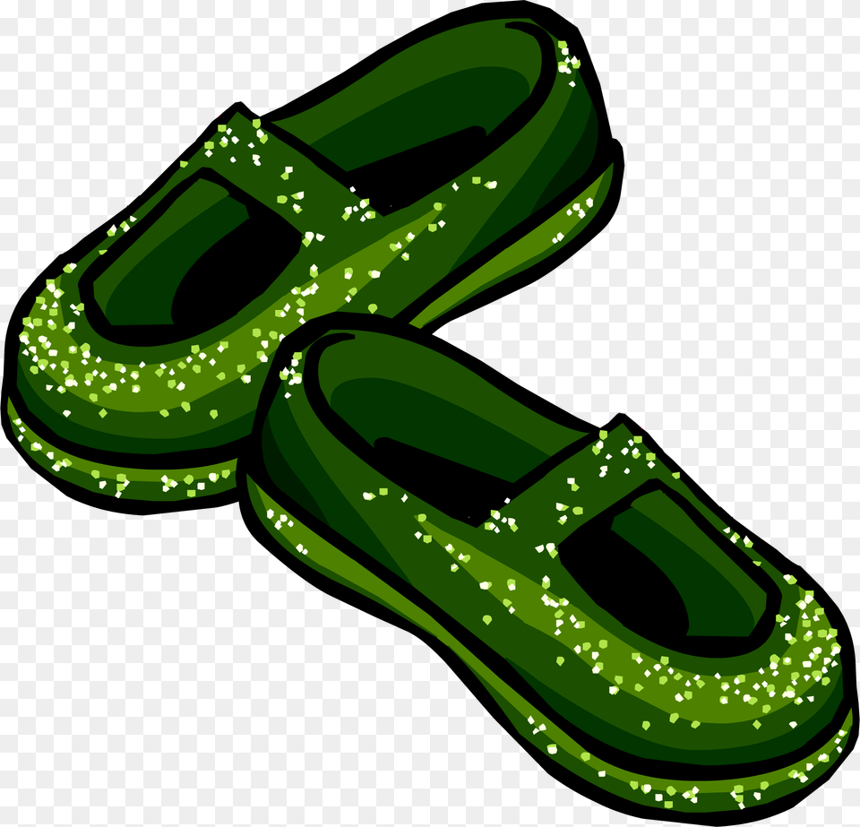 Sparkly Emerald Shoes Shoe, Clothing, Footwear, Sandal, Bulldozer Png Image
