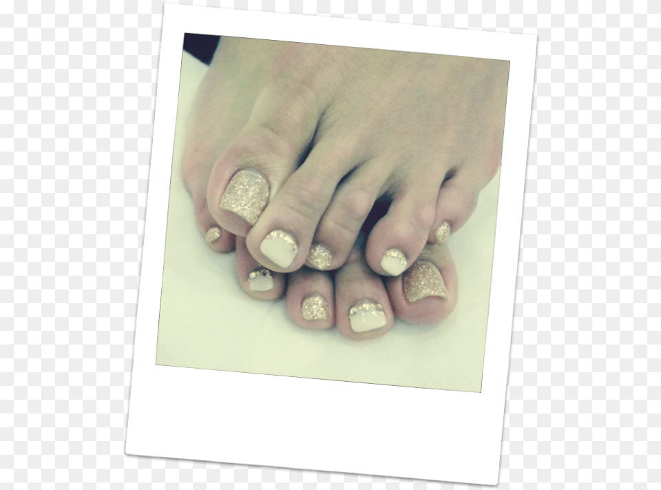 Sparkly Gold And White Pedicure Mahogany Salon And Fall Toes, Baby, Body Part, Person, Toe Png Image