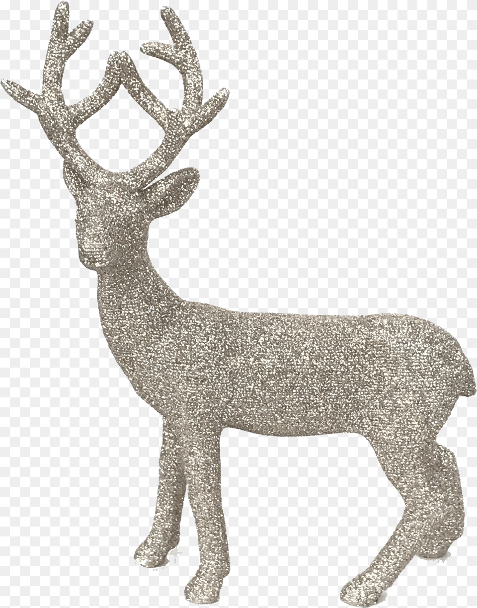 Sparkly Gold Christmas Deer Deer, Animal, Mammal, Wildlife, Antler Free Transparent Png
